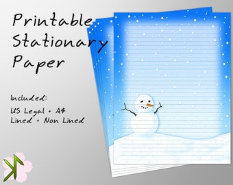 Printable Stationery Paper - Winter 0008