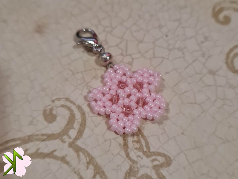 Beaded Sakura Charm image 2