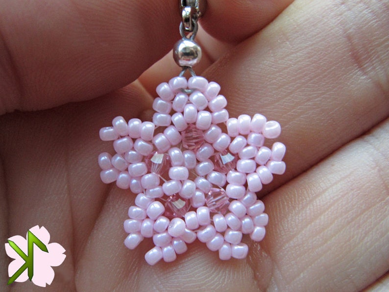 Beaded Sakura Charm image 4