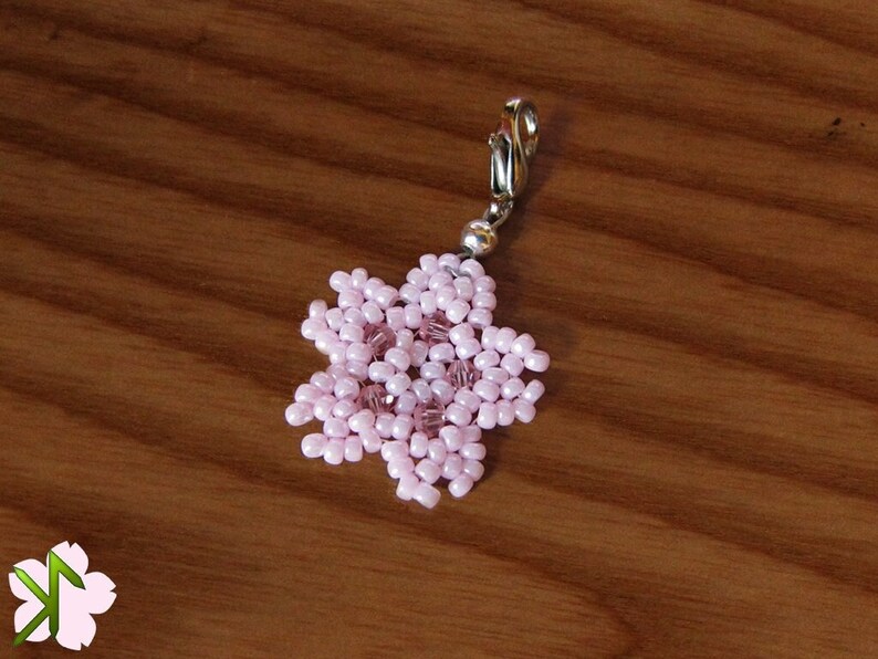 Beaded Sakura Charm image 1