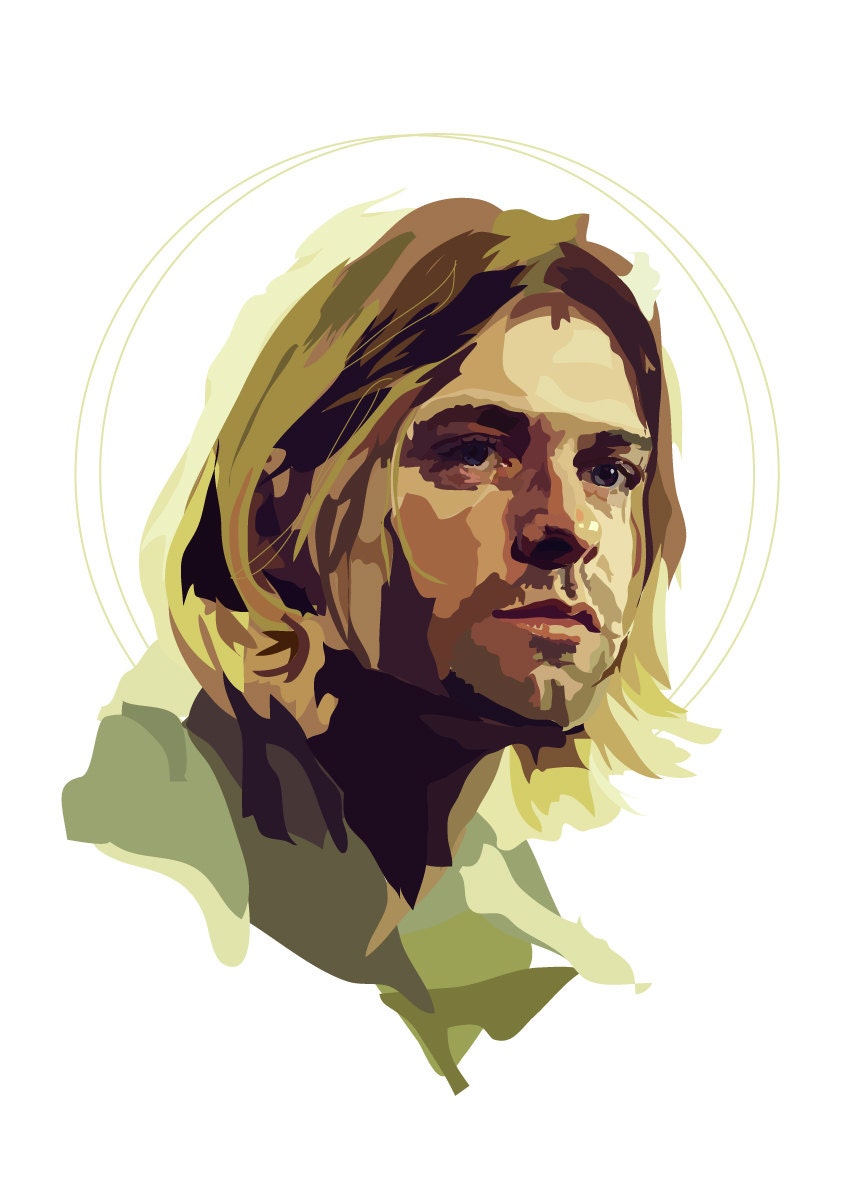 Kurt Cobain Art Print Music Poster Nirvana Wall Art - Etsy