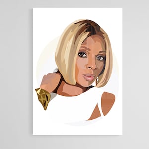 Mary J. Blige - Art Print - Music Print - RnB