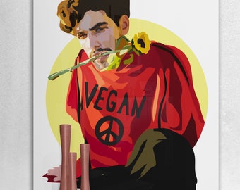 Vegan Dude Art Print