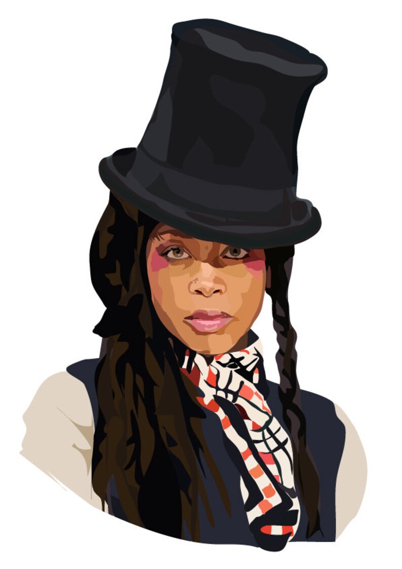 Erykah Badu Art Print Music Print Rnb Etsy