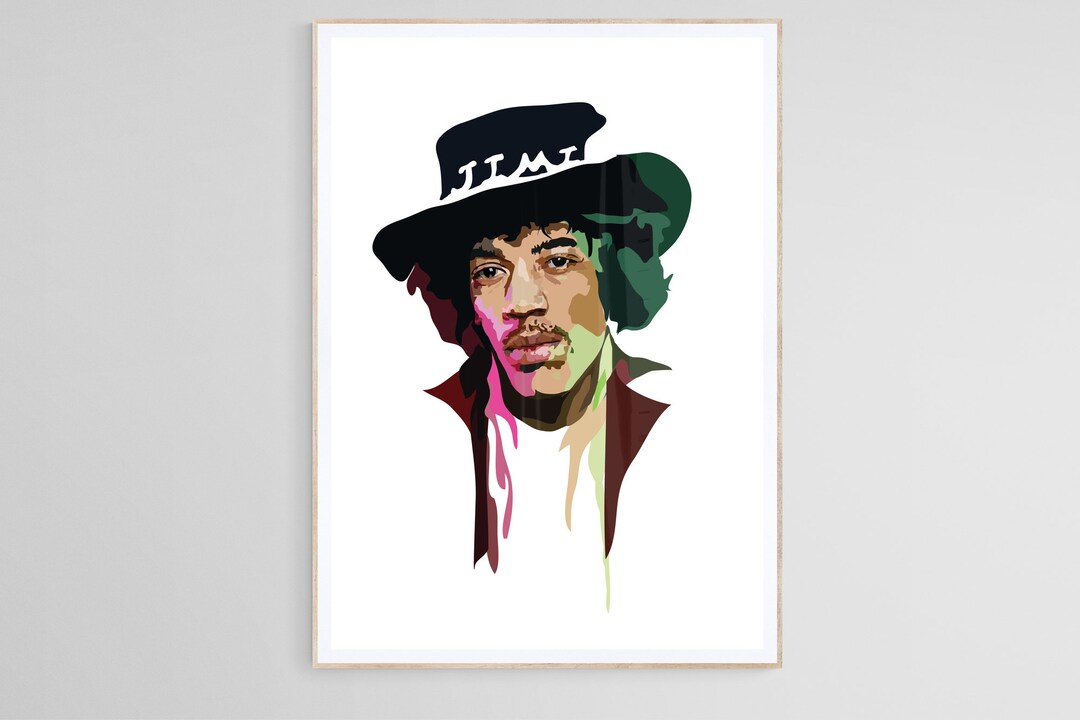 Jimi Hendrix Art Print Etsy