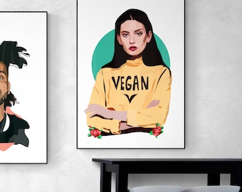 Vegan Chick Art Print