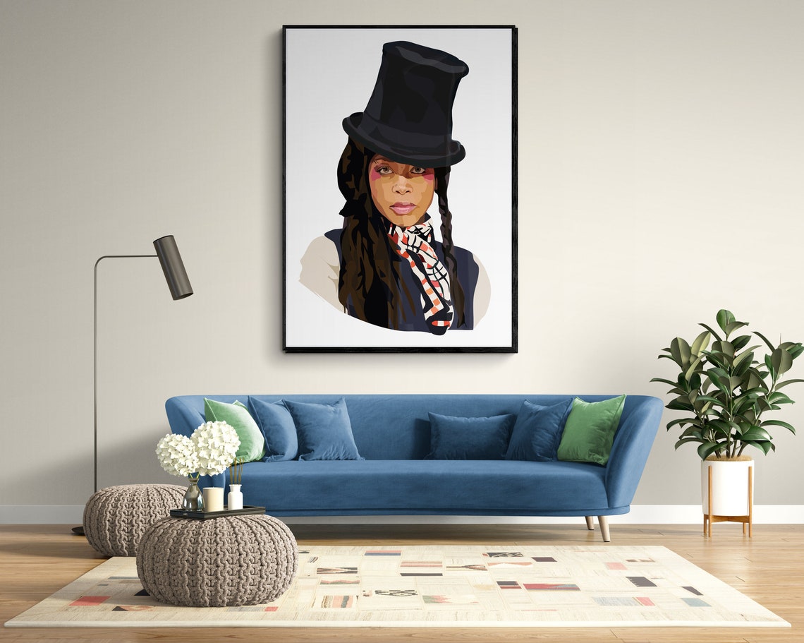 Erykah Badu Art Print Music Print Rnb Etsy