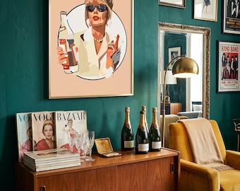 Patsy Stone - Joanna Lumley - Ab Fab - Konsttryck - TV