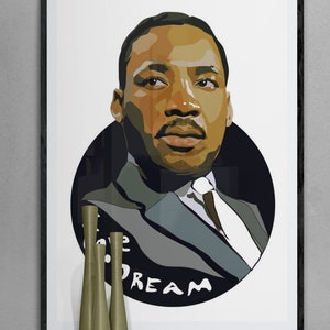 Martin Luther King Jr - J’ai un rêve - Art Print - Politique - Paix - Portrait