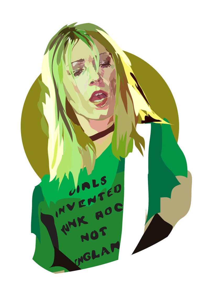 Kim Gordon Art Print Music Print Punk Etsy