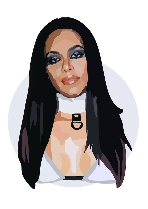 Aaliyah Art Print Music Print RnB | Etsy