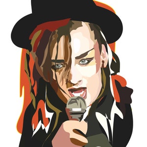 Boy George - Art Print - Portrait Print - 80s Print - Culture Club
