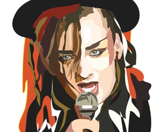 Boy George - Art Print - Portrait Print - 80s Print - Culture Club