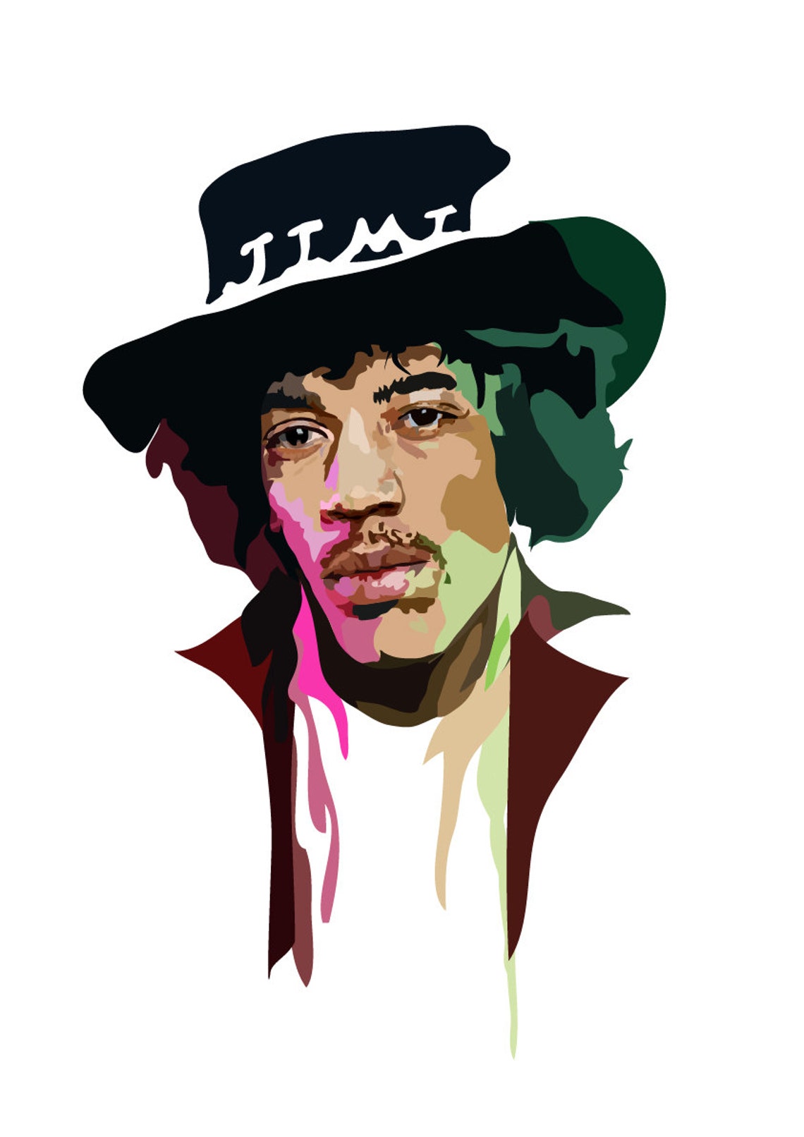Jimi Hendrix Art Print Etsy