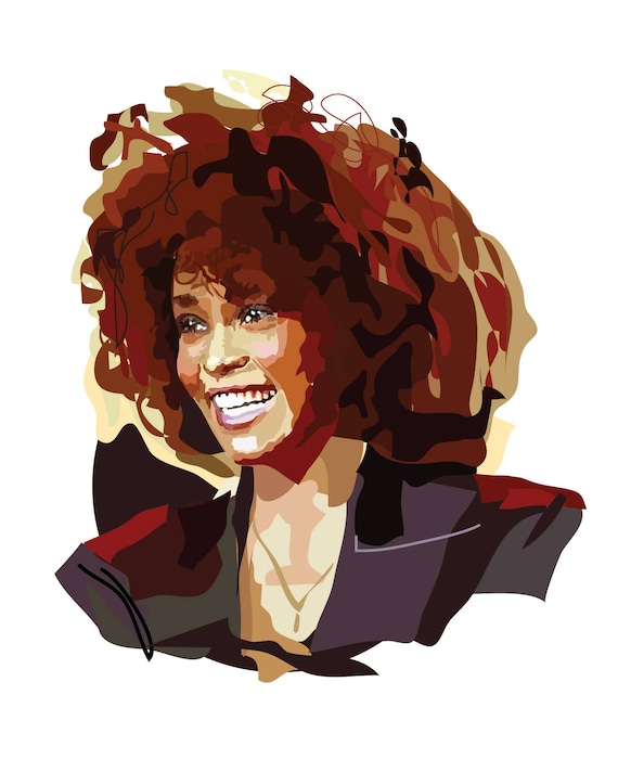 Celebrity Mask Modern Card Face Whitney Houston