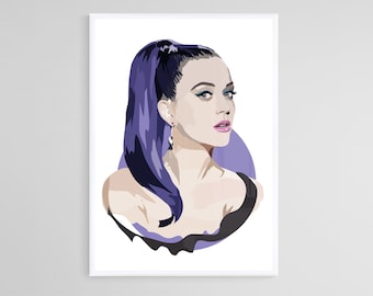 Katy Perry - Art Print - Portrait Print - Celebrity Print