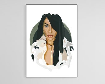 Aaliyah - Art Print - Music Print - RnB