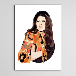 Bobbie Gentry - Art Print - Muziek Print - jaren '60