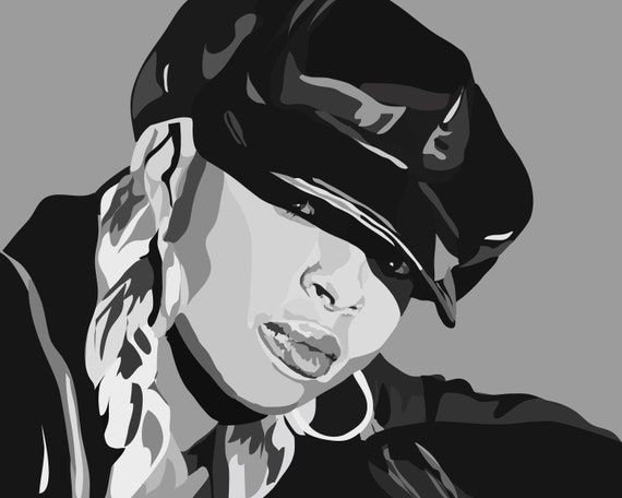 Mary J Bligeマウスパッド＋ステッカー Mary J Blige 16x20inch Art Print - Etsy