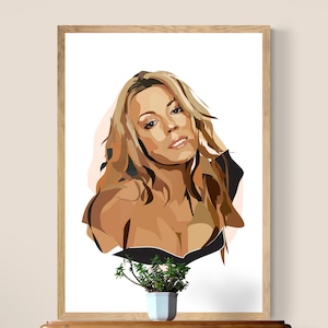 Mariah Carey - RnB - Music - Art Print - Portrait