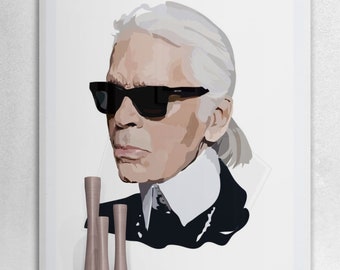 Karl Lagerfeld - Art Print - Fashion Print - Icon Art