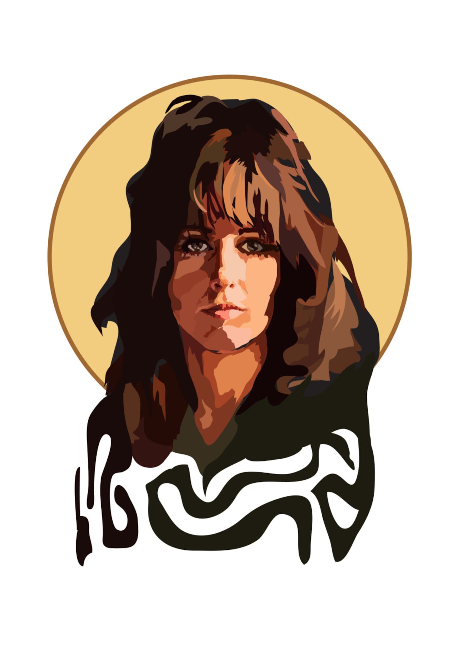 Grace Slick Art Print Music Print Portrait Icon Psychedelic Etsy