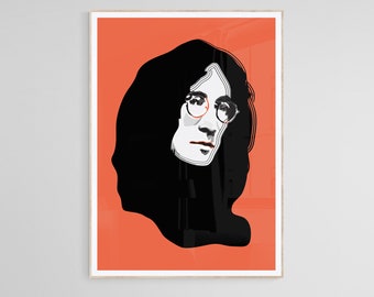 ビートルズ・ルーフトップ・コンサート：ジョン・レノン 24×36インチ