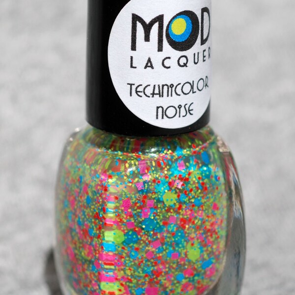 Technicolor Noise - Neon Glitter Nail Polish Mini 4ml