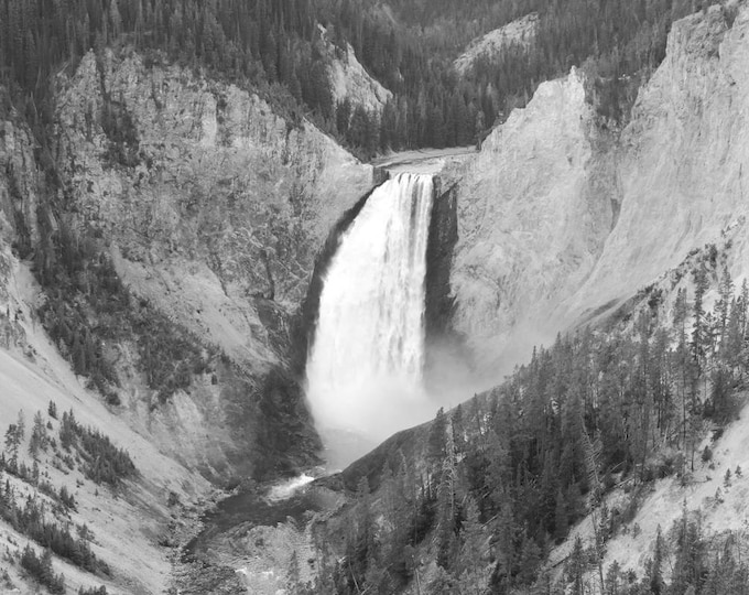 Yellowstone Lower Falls photo print, National Park picture, large Wyoming wall art, American West photography, paper, canvas, 5x7 to 24x36"