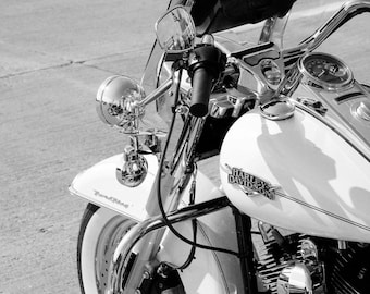 Harley Davidson bike photo print, motorcycle photography, large wall art picture, canvas or paper decor 8x10 11x14 12x18 16x20 16x24 24x36