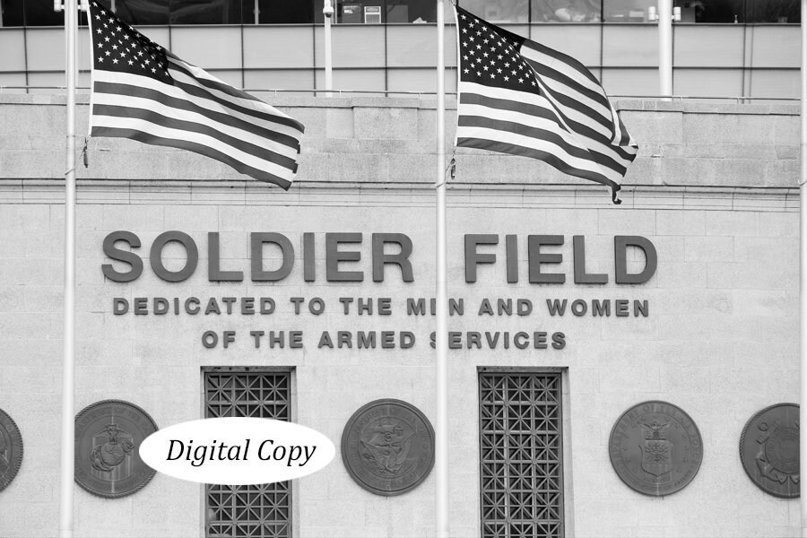 Chicago Soldier Field Instant Download Photo Digital Print Copy