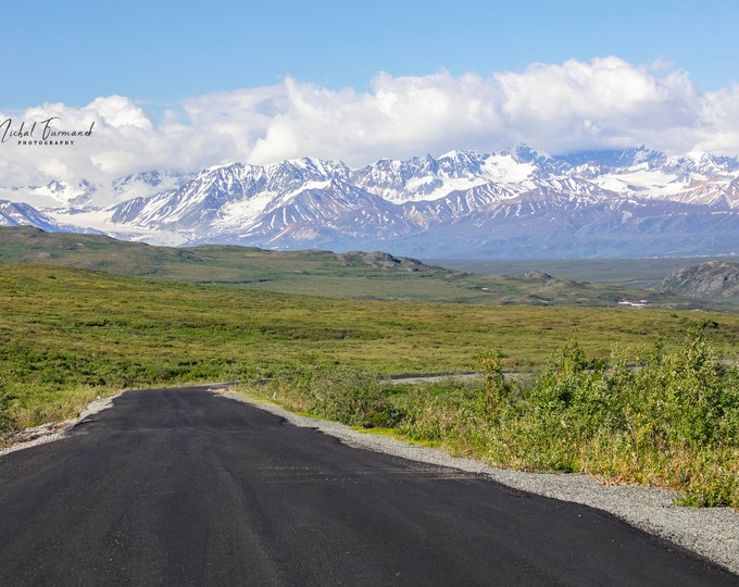 Alaska photo print, Denali Highway photo, mountains photography, Alaska wall art decor, large paper or canvas picture, 5x7 to 40x60"