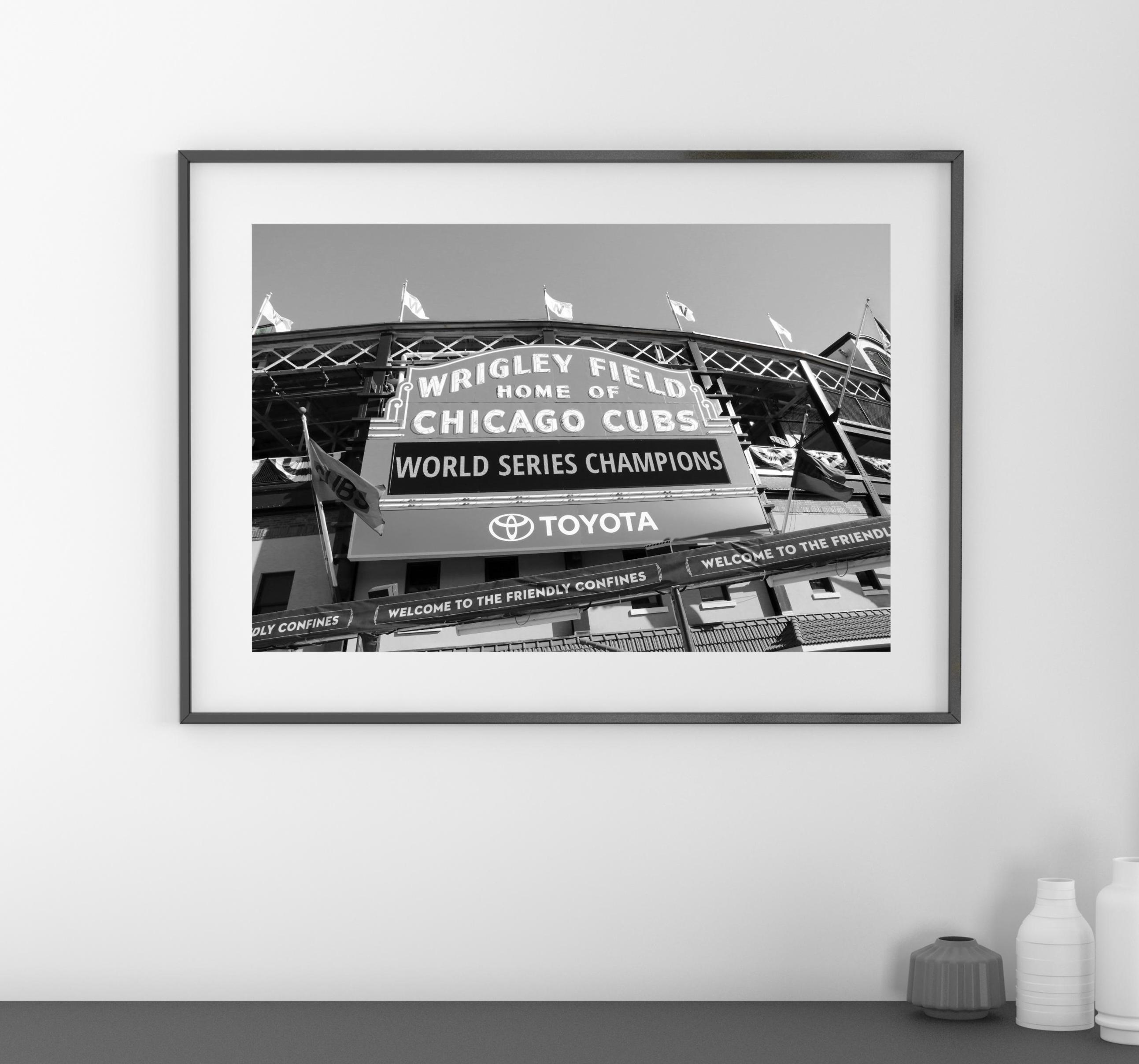 Chicago Photo Print, Wrigley Field Wall Art, 2016 Cubs World
