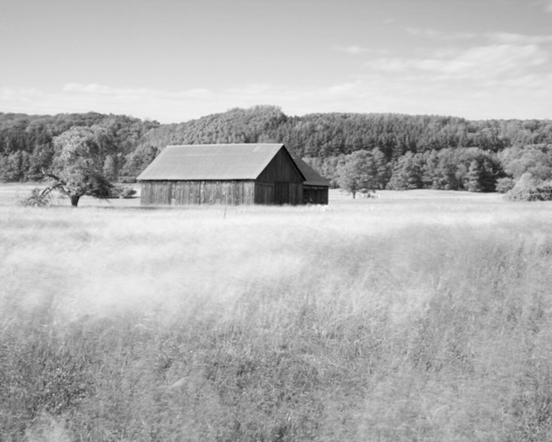 Barn Black and White Art, Photo Print, Paper, Canvas, Rustic Country