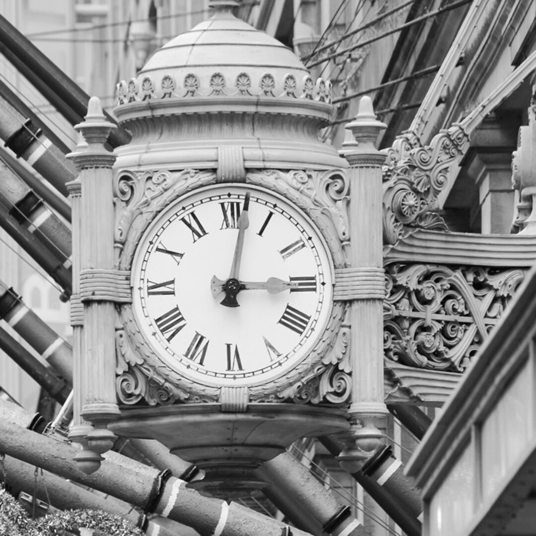 Chicago Wall Art, Marshall Fields Clock Photo Print, Chicago
