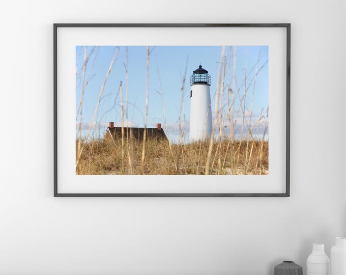 Lighthouse photography art photo print, Florida St. George Island picture, large paper or canvas wall decor 8x10 16x20 20x30 24x36 30x45