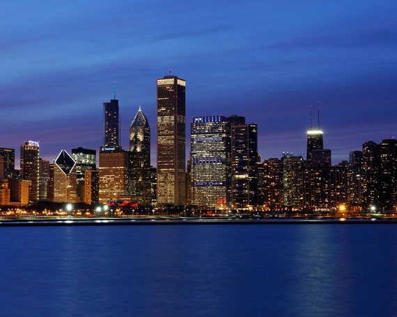 Chicago Skyline Photography Art Photo Print 8x10 Picture Etsy Chicago Skyline Photography Art Photo Print 8x10 Picture Etsy