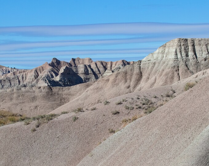 Badlands photo print, South Dakota wall art, US National Park photography decor, large paper or canvas picture, 5x7 to 24x36"