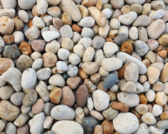 Pebbles art print, pebble beach photography, paper or canvas picture, Lake Michigan, stones photo, rocks wall decor, sizes 5x7 to 30x45"