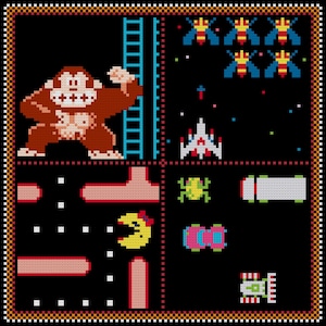 Arcade Block 1 - Video Game Cross Stitch Pattern - Instant Download
