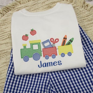 Boys Back to School Shirt-Boys Back to School Outfit-Train First Day of School Shirt-Toddler Back to School Shirts