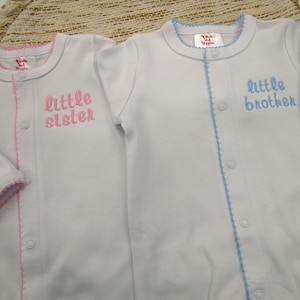 Little Brother Footie-Little Brother Romper-Little Sister Newborn Baby Boy-Personalized Baby Footie-Newborn Baby Boy Footie-