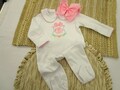 Baby Girl Coming Home Outfit-Newborn Girl Take Home Outfit- Personalized Baby Girl Footie Newborn Girl Footie