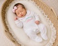 Personalized Knit Newborn Girl Footie Set: Coming Home Outfit