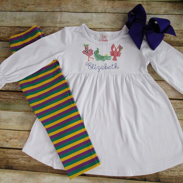 mardi gras flare leggings