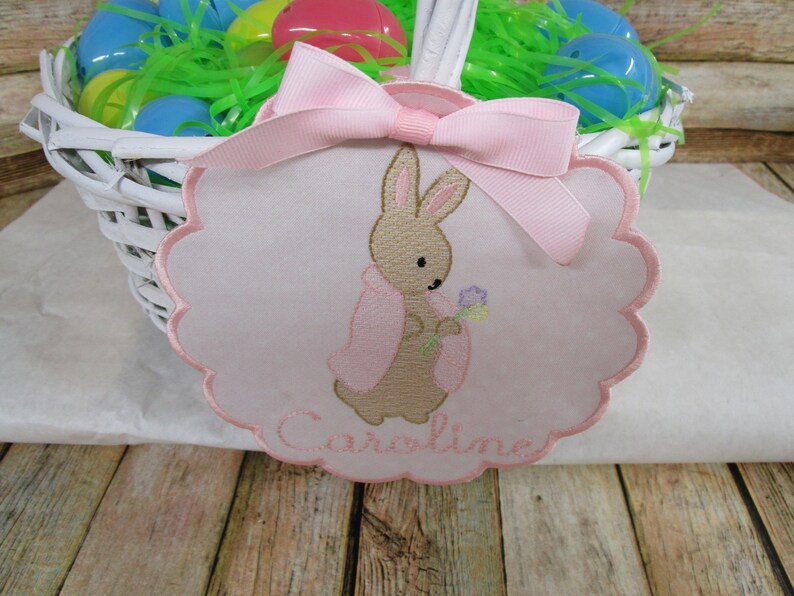 Easter Basket Name Tag Easter Basket Tag Basket Tag Personalized Easter Basket Tag Easter Bunny Tag Easter Decoration