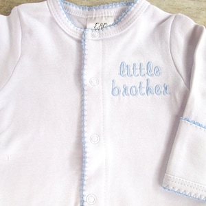 Little Brother Footie-Little Brother Romper-Newborn Baby Boy-Personalized Baby Footie-Newborn Baby Boy Footie-