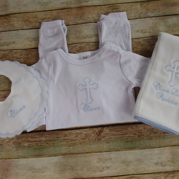 Boy Christening Outfit, Boy Baptism Outfit,Baby Dedication, Baby Boy Easter Outfit, Baby Boy Communion Set, Baby Boy Romper