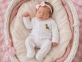 Baby Girl Coming Home Outfit-Personalized Puppy Baby Footie: Soft Cotton Knit Romper-Labrador-Lab