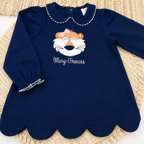 Personalized Girls Tiger Outfit, Monogrammed Game Day Set-Team Spirit